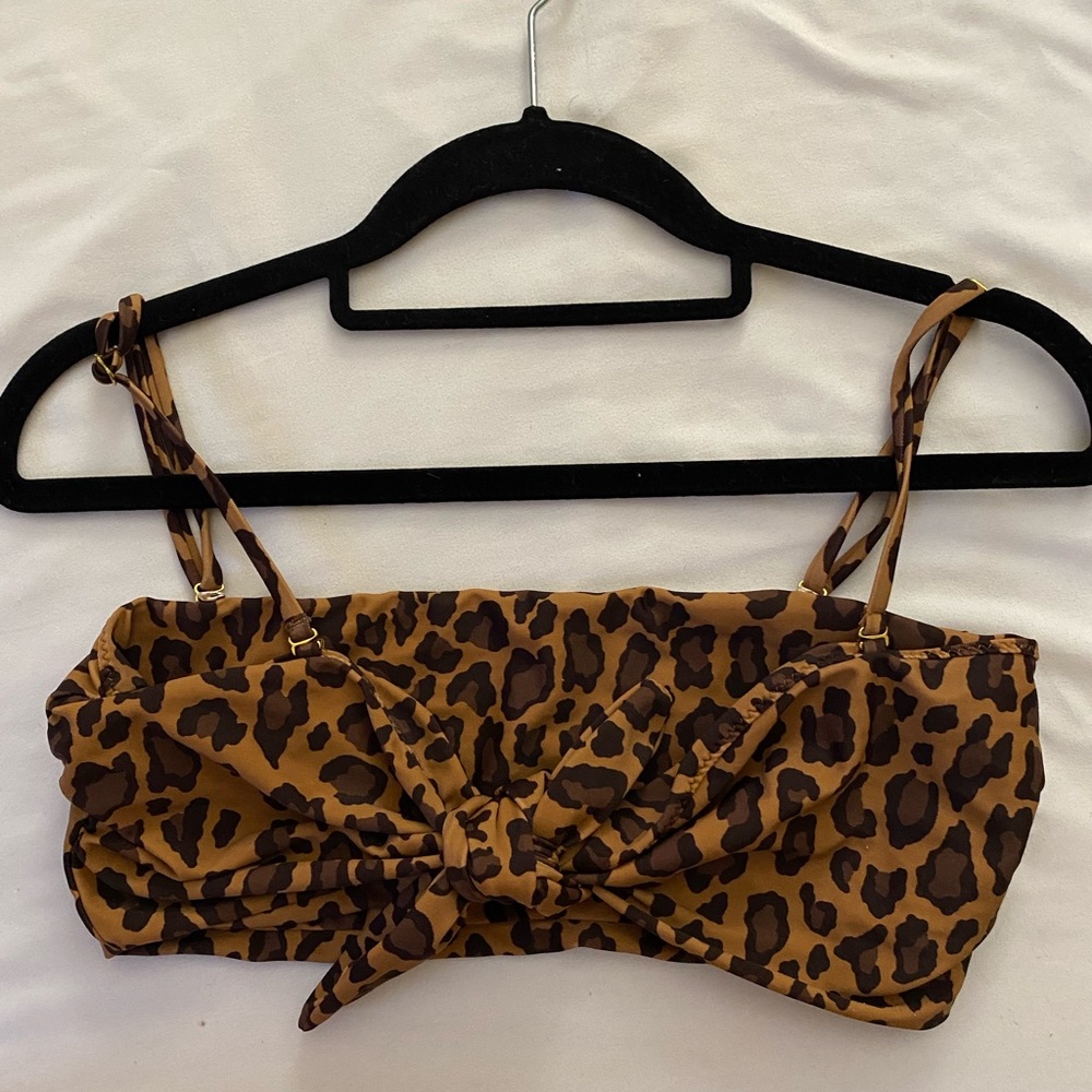 Leopard bikini top